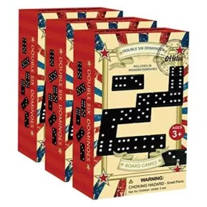 Offelec Paquete de 3 juegos de dominó para adultos juego_1