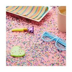 Confeti de estrella arcoíris de 7 onzas para mesa papel_2