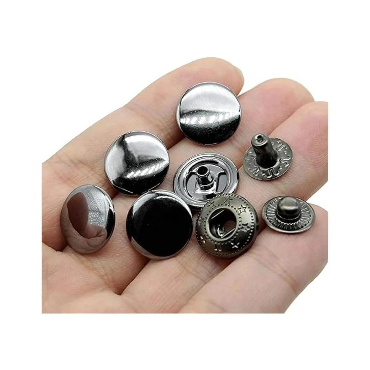 Kit de 12 juegos de cierres a presión de cuero resistente_5