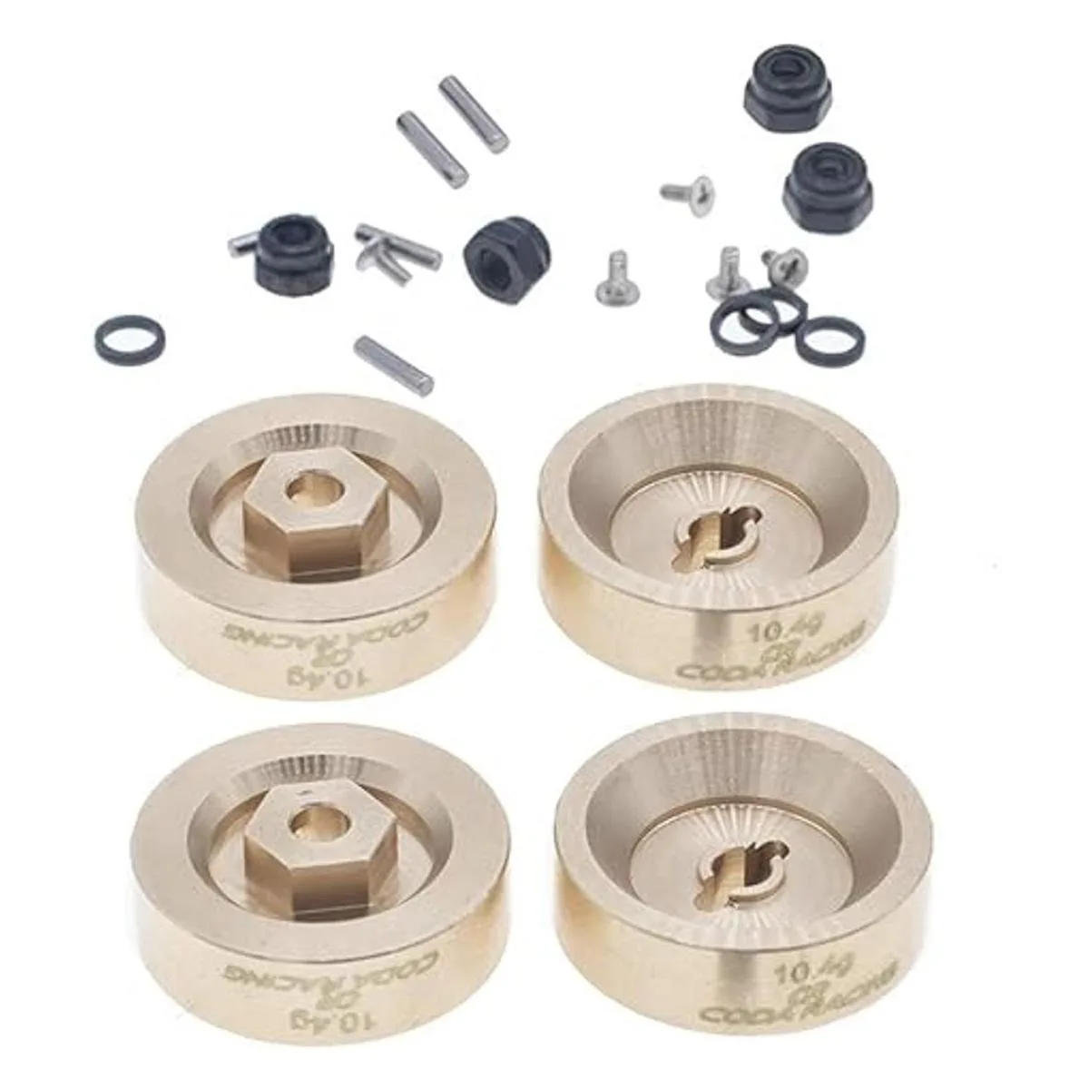 CODA RACING 4 unids 0.37 oz latón rueda pesos adaptador_3