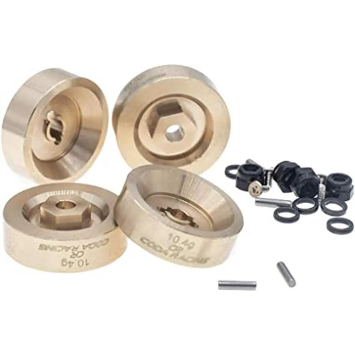 CODA RACING 4 unids 0.37 oz latón rueda pesos adaptador_1