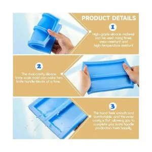 Molde de silicona de doble cavidad para cuchillos de_4