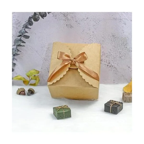 Caja de regalo marrón para regalos paquete de 10 cajas de_3