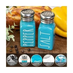 Brighter Barns Juego de saleros y pimenteros de color_2