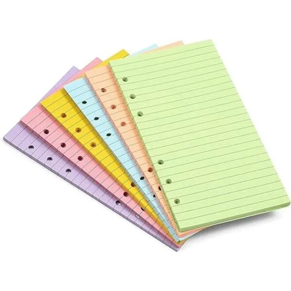 Papel de carpeta rayado papel de repuesto A6 de 6_4