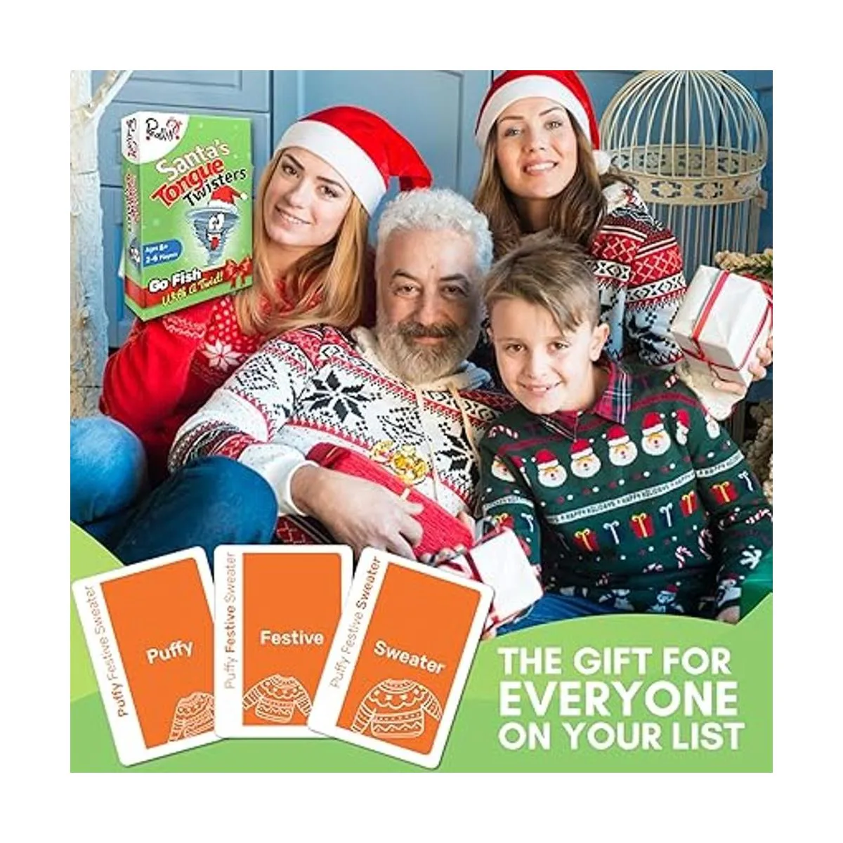 Santas Tongue Twisters Card Game Christmas Games for_4