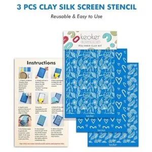 KEOKER Plantillas de serigrafía de seda para arcilla_2