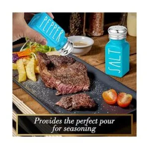 Brighter Barns Juego de saleros y pimenteros de color_5