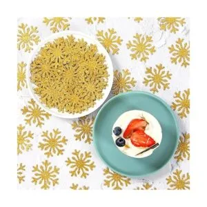 Decoración de fiesta de copo de nieve dorado 100 piezas_4