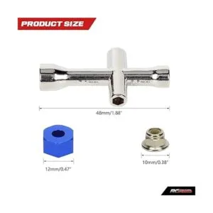 RCAWD Adaptadores de rueda hexagonales de aluminio de_2