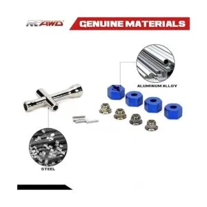 RCAWD Adaptadores de rueda hexagonales de aluminio de_3