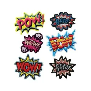 Qingxi Charm 12 piezas surtidas de letras Pow Bam Wow_2