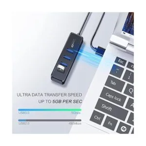 SmartQ H302S Hub USB 3.0 para laptop con cable de 2 pies_4