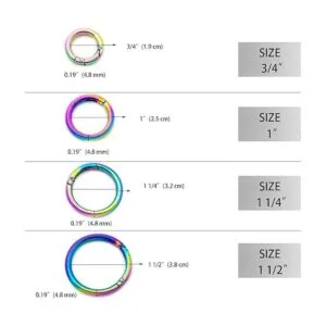 Anillo tórico de arcoíris 6 piezas de apertura de resorte_2