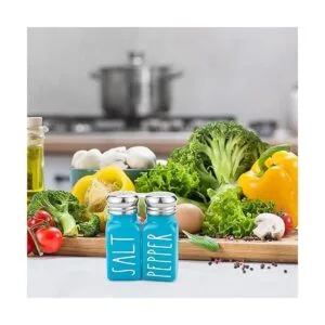 Brighter Barns Juego de saleros y pimenteros de color_7