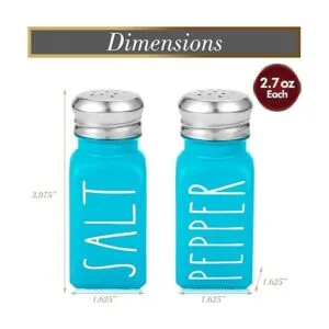 Brighter Barns Juego de saleros y pimenteros de color_6