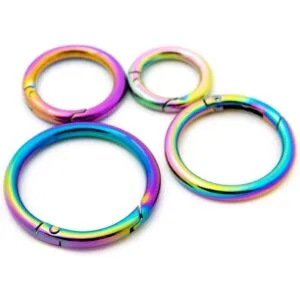 Anillo tórico de arcoíris 6 piezas de apertura de resorte_3