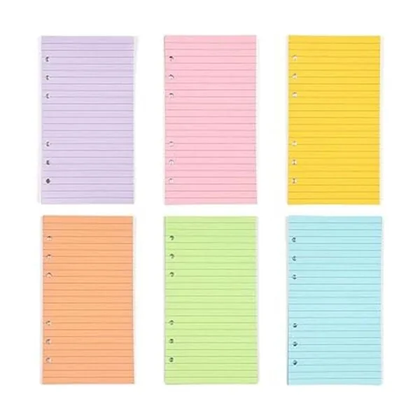 Papel de carpeta rayado papel de repuesto A6 de 6_2