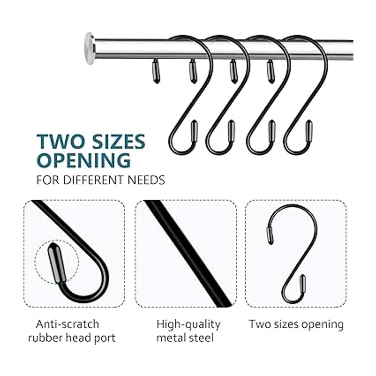 Paquete de 20 ganchos en S de 3.15 pulgadas para colgar_3