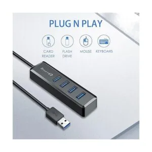 SmartQ H302S Hub USB 3.0 para laptop con cable de 2 pies_3