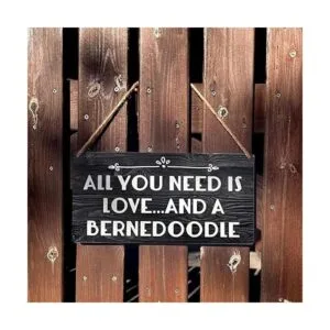 Bernedoodle Letrero de madera para colgar en casa de_3