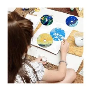 CDs transparentes para pintar CD en blanco para decoración_7