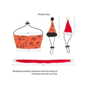ADOGGYGO Conjunto de bufanda de sombrero de Halloween de_3