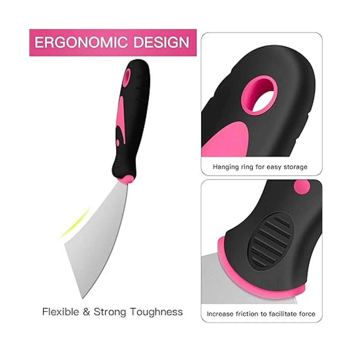 Juego de 4 cuchillos de masilla raspadores de pintura de_5