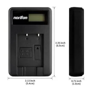 Norifon ENEL19 Cargador USB LCD para Nikon Coolpix S33_4