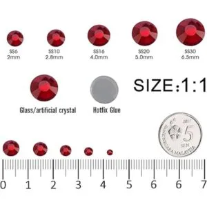 SS30 Diamantes de imitación termoadhesivos rojos de_2