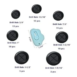 YUFANNET 72 kits de ojales de goma 7 tamaños de ojales de_3