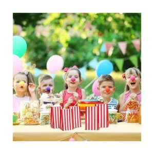 Dianelhall 28 bolsas de rayas rojas y blancas bolsas de_7