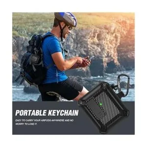 Valkit Funda compatible con Airpods con clip de bloqueo_6