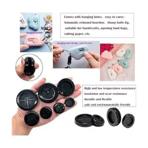 YUFANNET 72 kits de ojales de goma 7 tamaños de ojales de_6