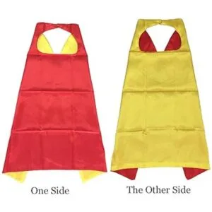 Capa reversible de superhéroe para niños con máscara de_2