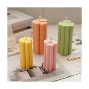 Molde de silicona para velas con cilindro de trébol de_6