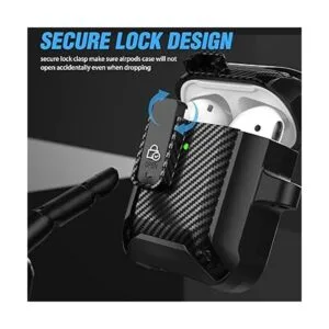 Valkit Funda compatible con Airpods con clip de bloqueo_3