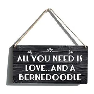 Bernedoodle Letrero de madera para colgar en casa de_1