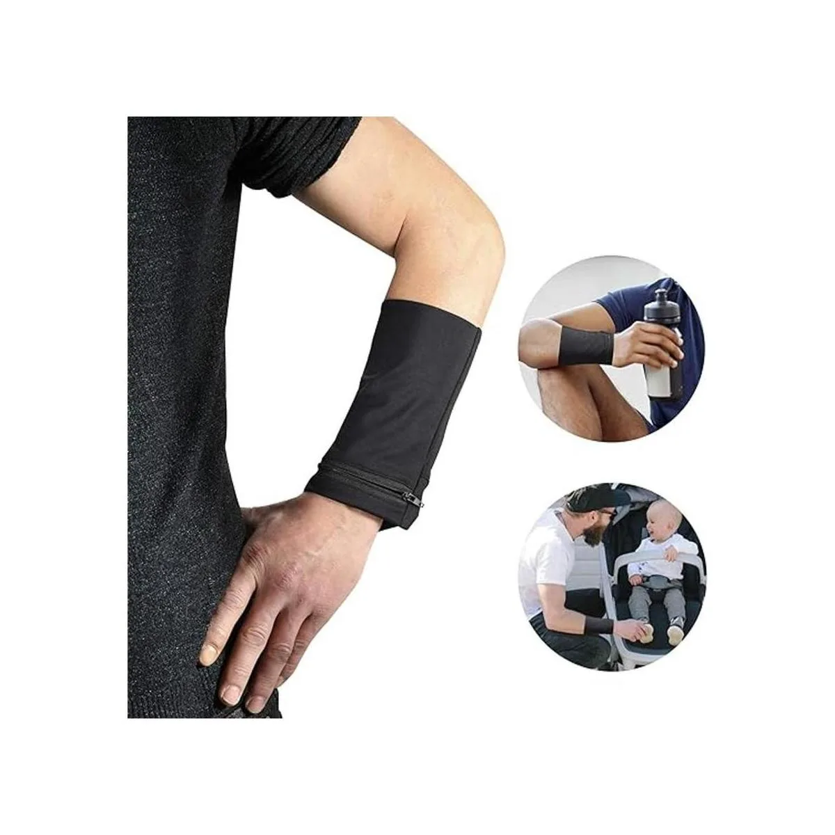 Easyports Cartera de muñeca de 2 bolsillos soporte para_2