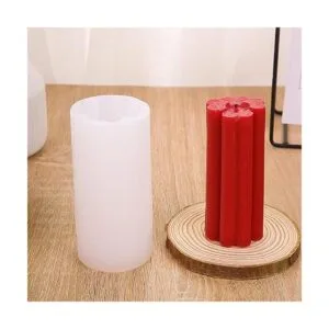 Molde de silicona para velas con cilindro de trébol de_4