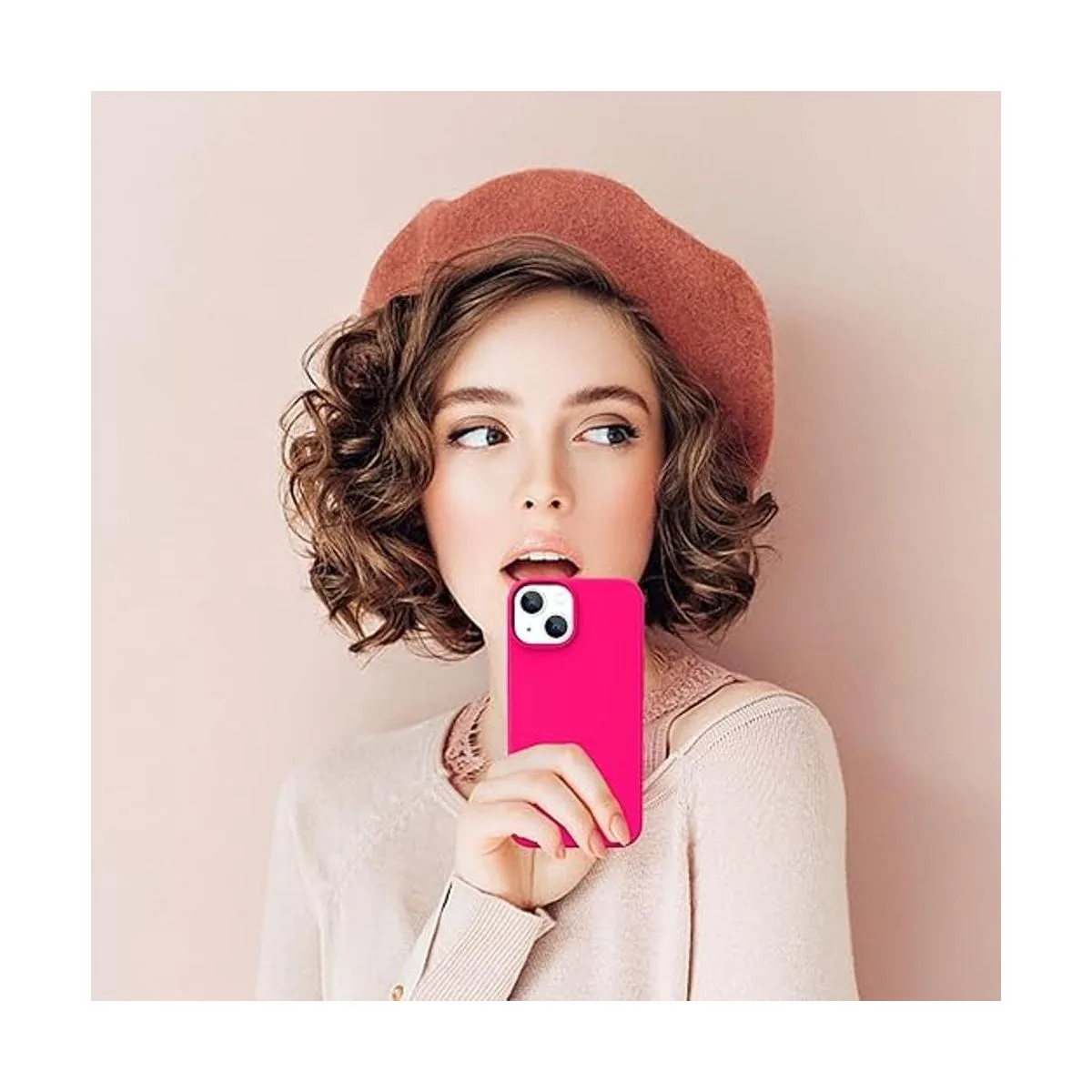 DOMAVER Funda protectora para iPhone 13 de silicona de gel_4