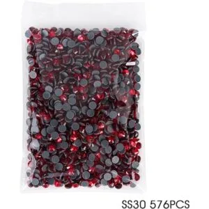 SS30 Diamantes de imitación termoadhesivos rojos de_3