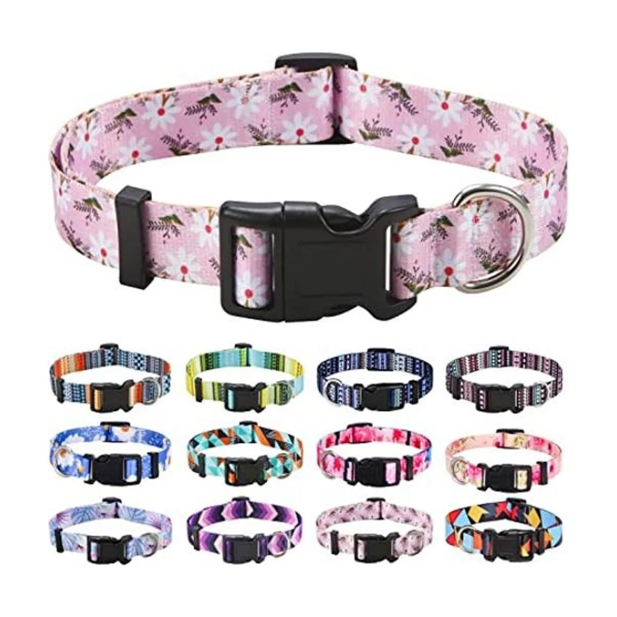 Mihqy Collar de perro con patrones geométricos tribales_1