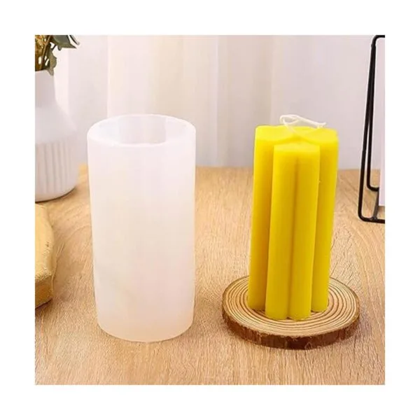 Molde de silicona para velas con cilindro de trébol de_3
