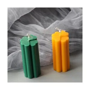 Molde de silicona para velas con cilindro de trébol de_5