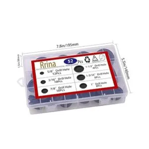 Rrina Kit de 52 ojales de goma para taladro protección de_6