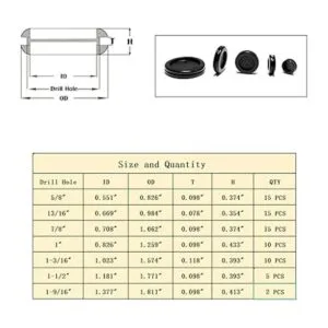 YUFANNET 72 kits de ojales de goma 7 tamaños de ojales de_5