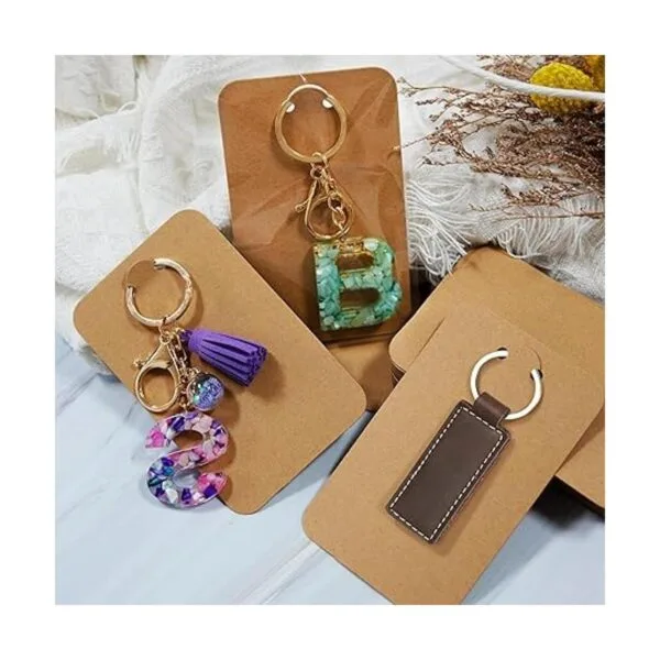 Temlum 100 tarjetas de exhibición de llaveros con bolsas_5