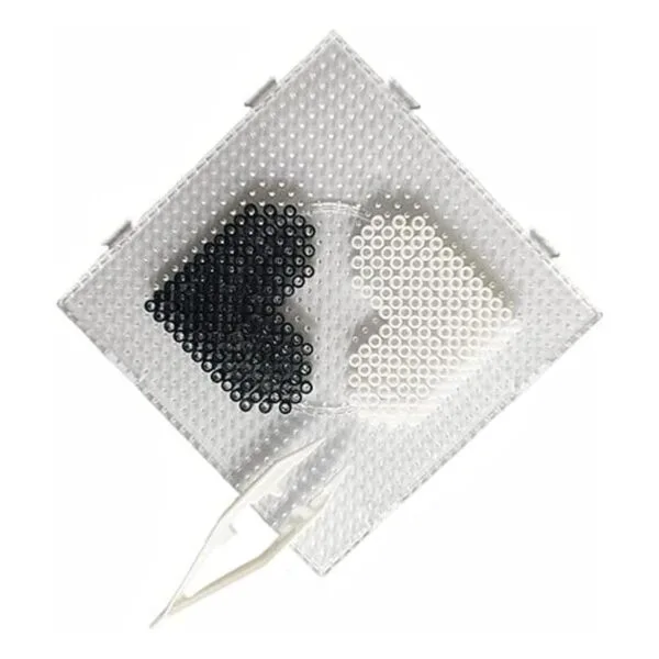 2200 cuentas de Perler de 0.197 in color blanco y negro_4