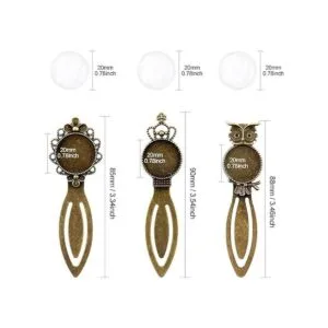 Glarks Juego de 12 marcadores de metal bronce antiguo 6_2